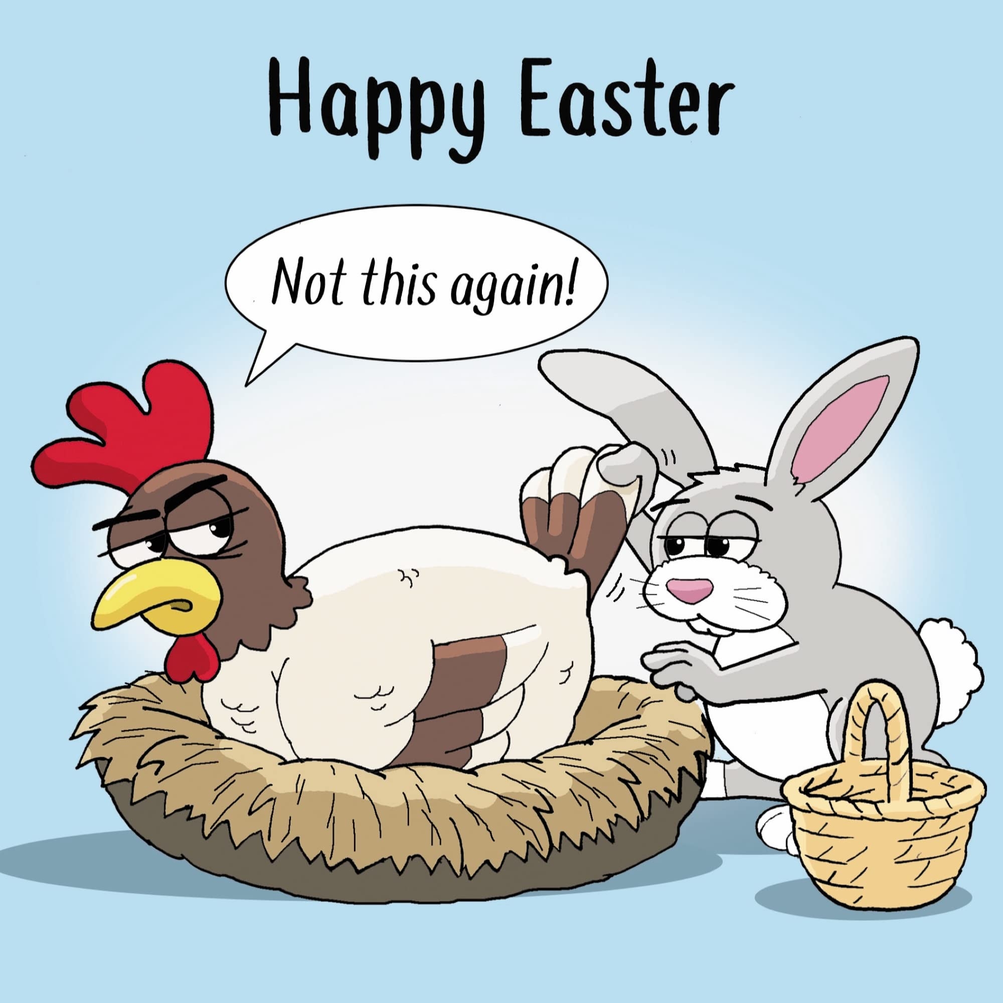 Amazon Twizler Funny Easter Card With Smashed Egg Humor Easter Sunday Card For Him Or Her Son Daughter Husband Wife Humorous Gifts Office Products