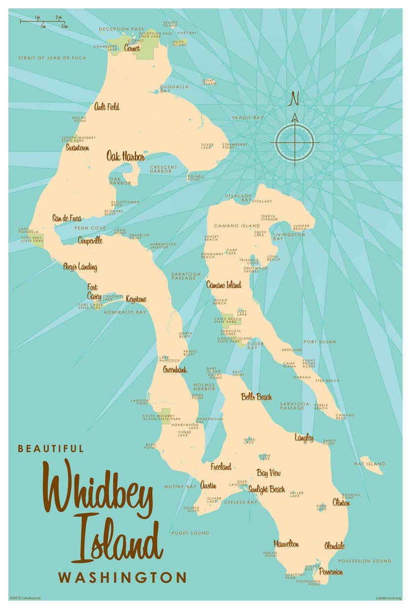 Printable Map Of Whidbey Island