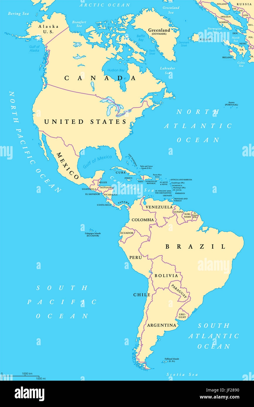 America North And South Map Hi res Stock Photography And Images Alamy