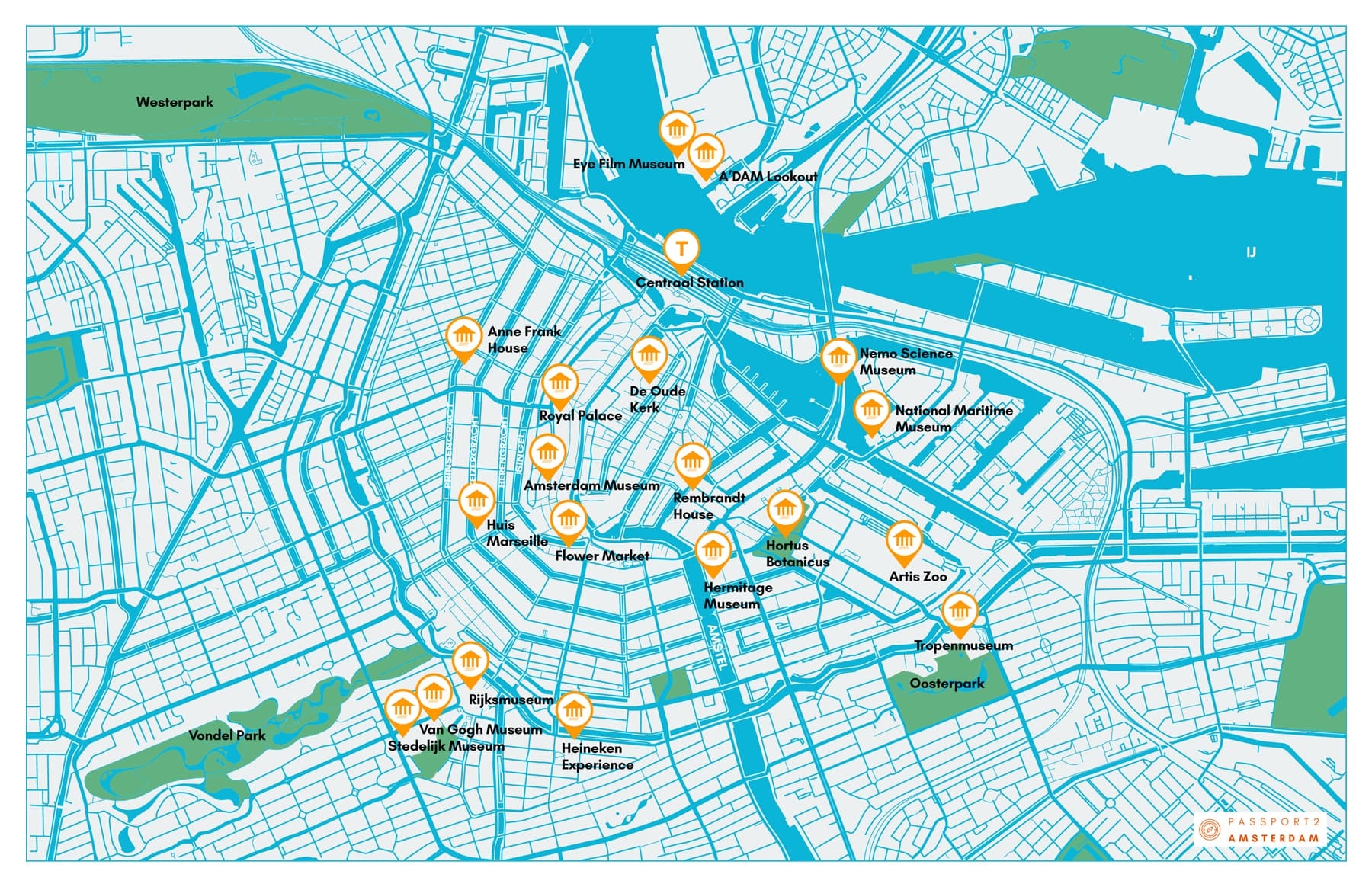 Tourist Map Of Amsterdam Printable