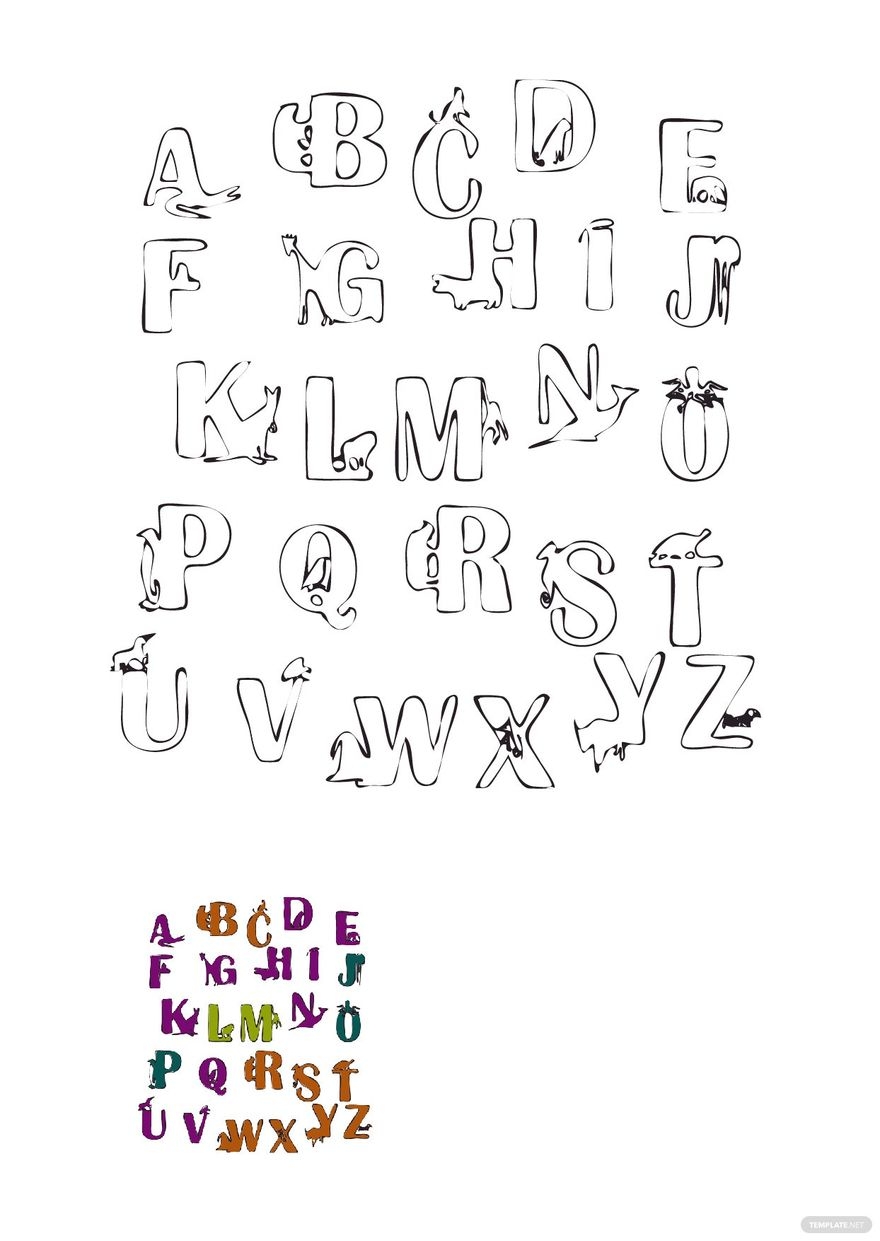 Free Printable Animal Alphabet Letters