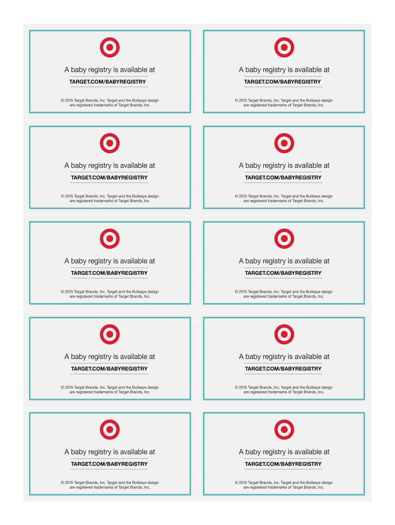 Baby Registry Cards Template Free Fill Out Sign Online DocHub