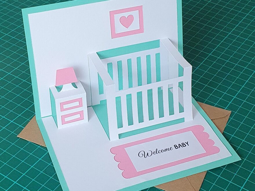 Baby Room Printable Pop up Card Design DIY Kirigami Template Kit As Digital Download Etsy