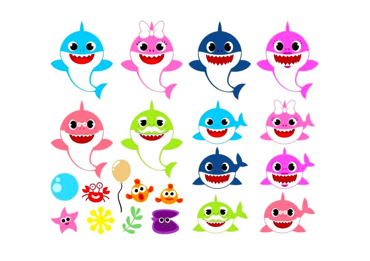 Baby Shark Cake Topper Printable