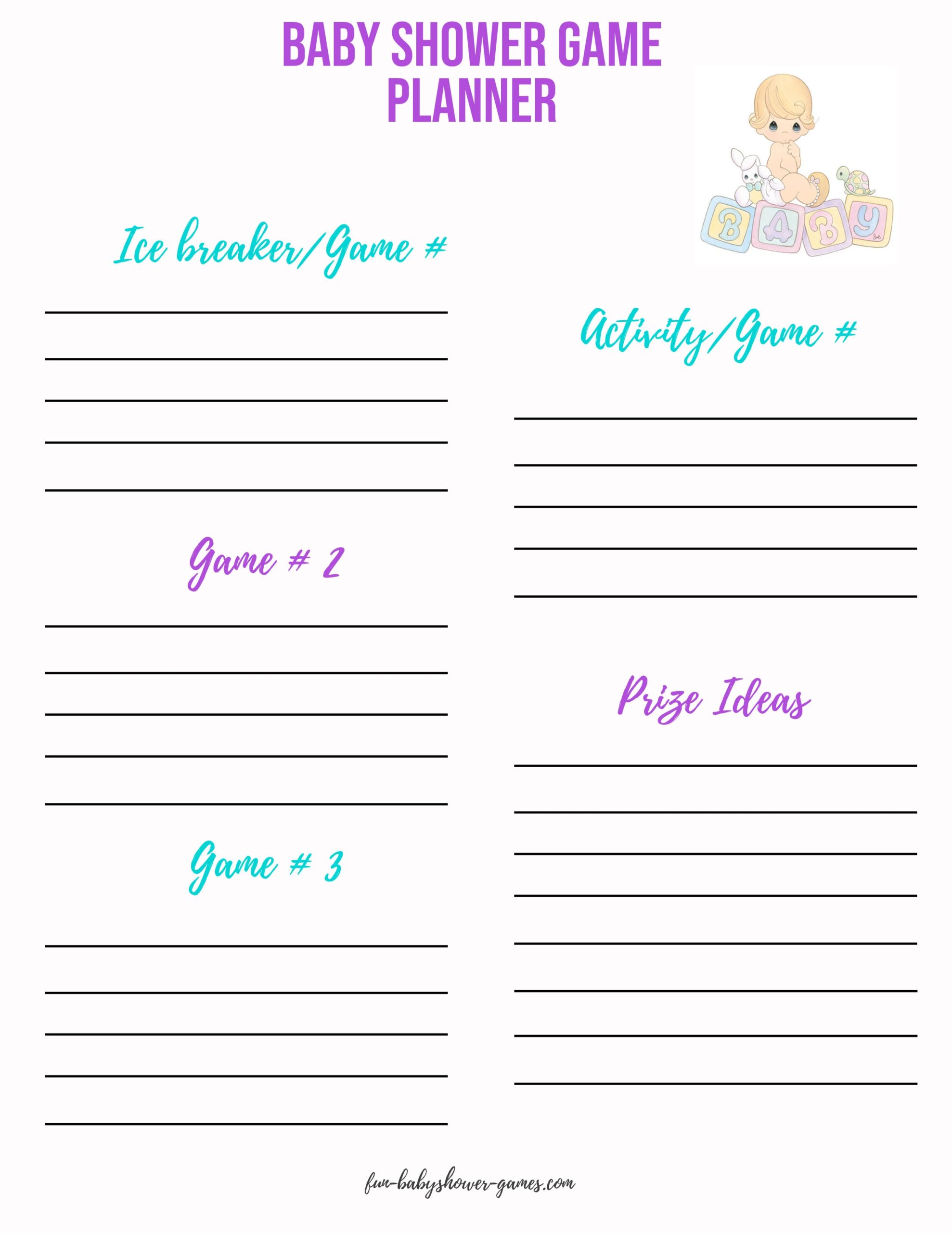 Baby Shower Checklist