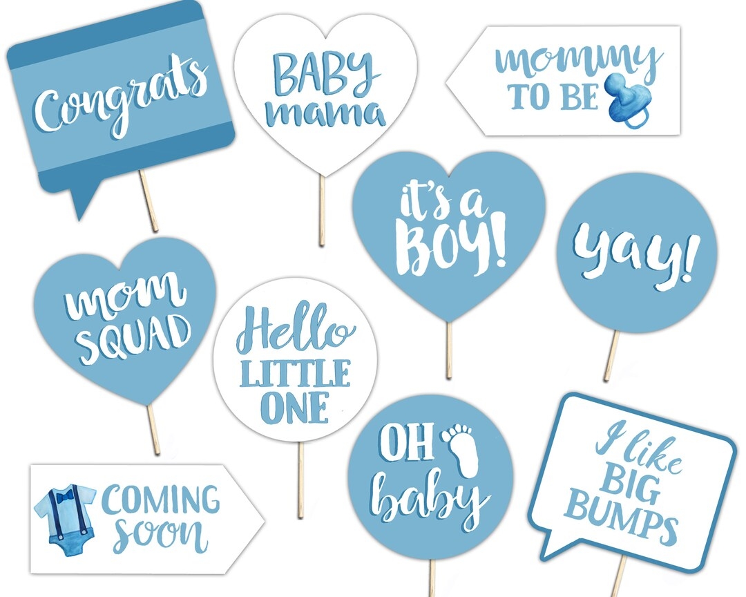 Free Printable Baby Shower Photo Booth Props