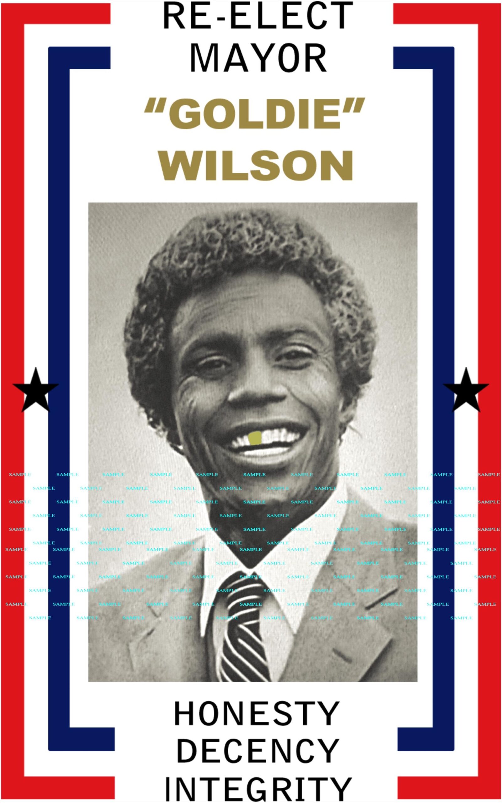 Printable Elect Goldie Wilson Poster