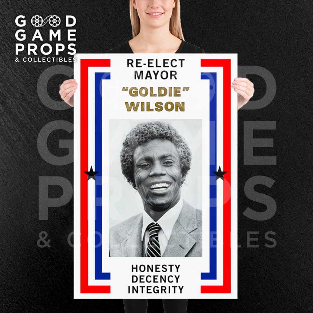 Back To The Future Mayor Goldie Wilson Campaign Poster Prop Replica Full Size 24 x36 Screen Accurate digital File Etsy