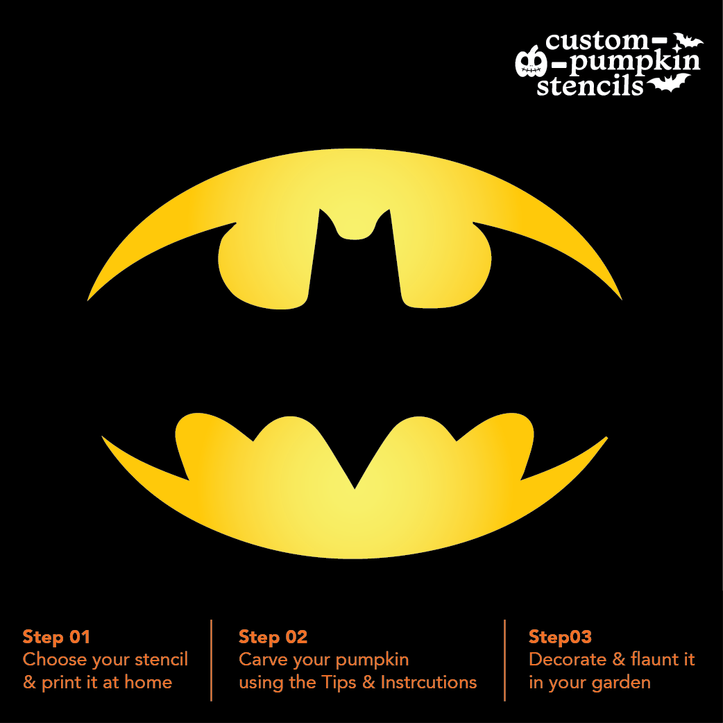 Bat Signal Pumpkin Carving Stencil Batman 