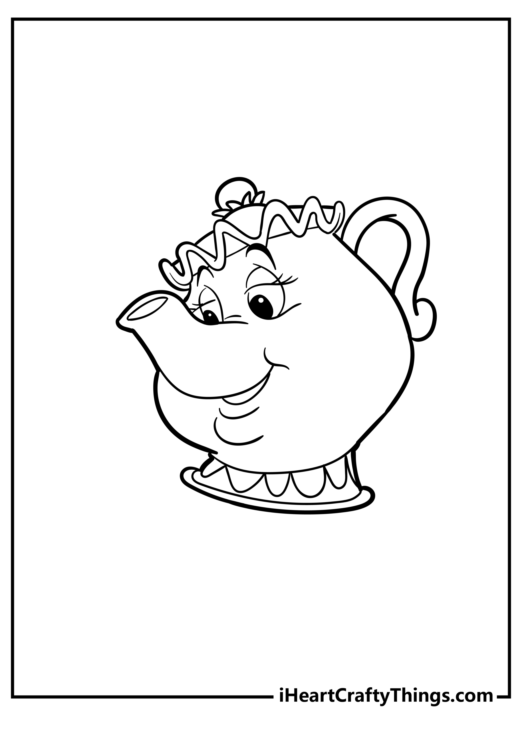Printable Beauty And The Beast Coloring Pages