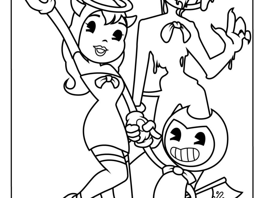 Bendy And The Ink Machine Coloring Pages Free Printable PDFs WakeTheKids