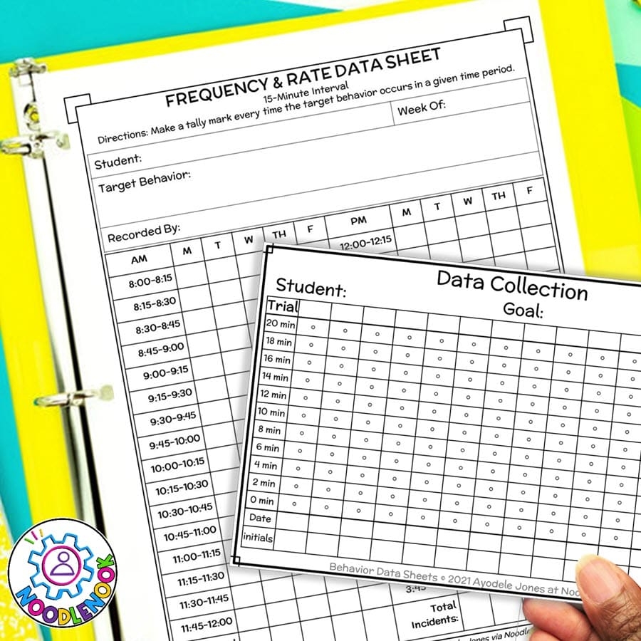 Printable Data Sheets Special Education