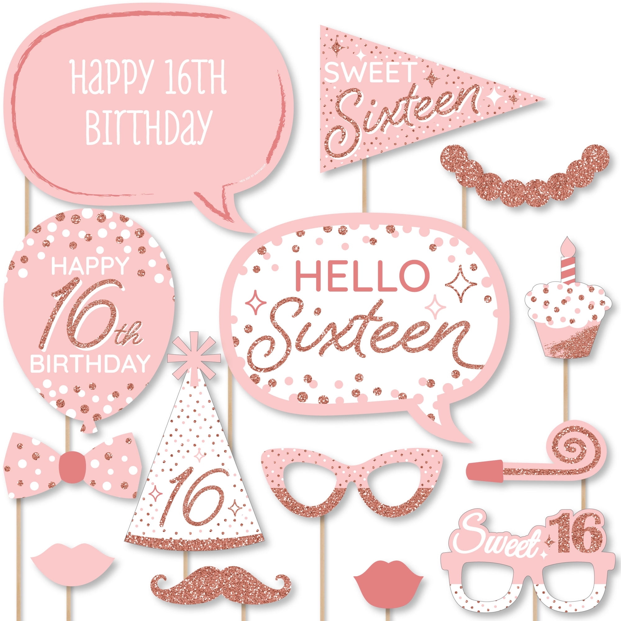 Free Printable Photo Props For Sweet 16
