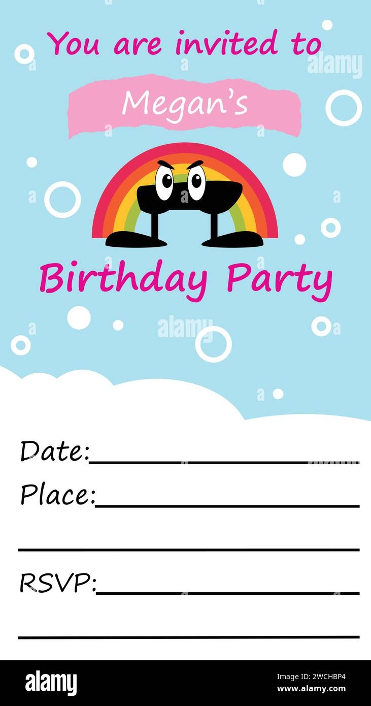 Birthday Party Invitation Template Stock Vector Images Alamy