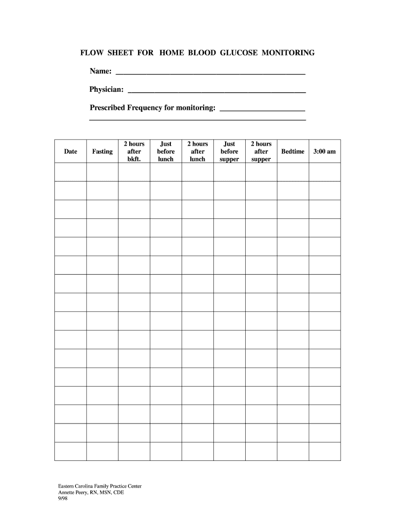 Blood Glucose Monitoring Log Sheet Fill Online Printable Fillable Blank PdfFiller