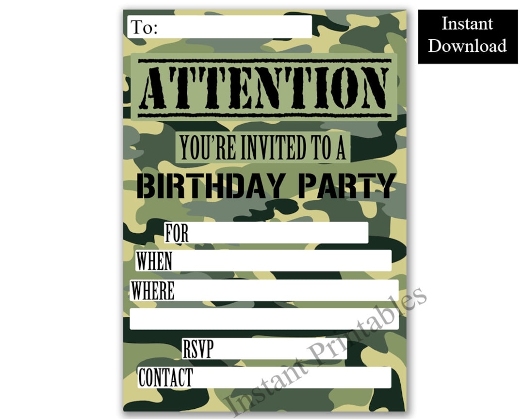Printable Birthday Invitations For Boy