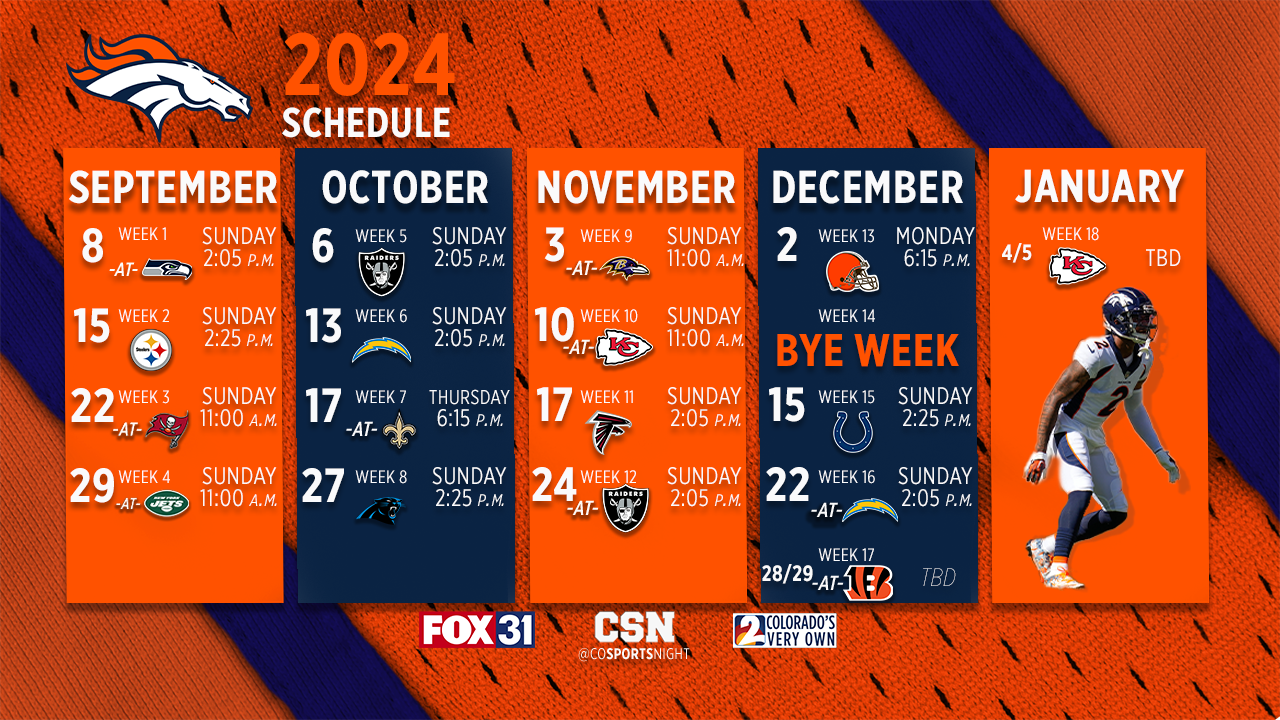 Denver Broncos Schedule 2025 Printable