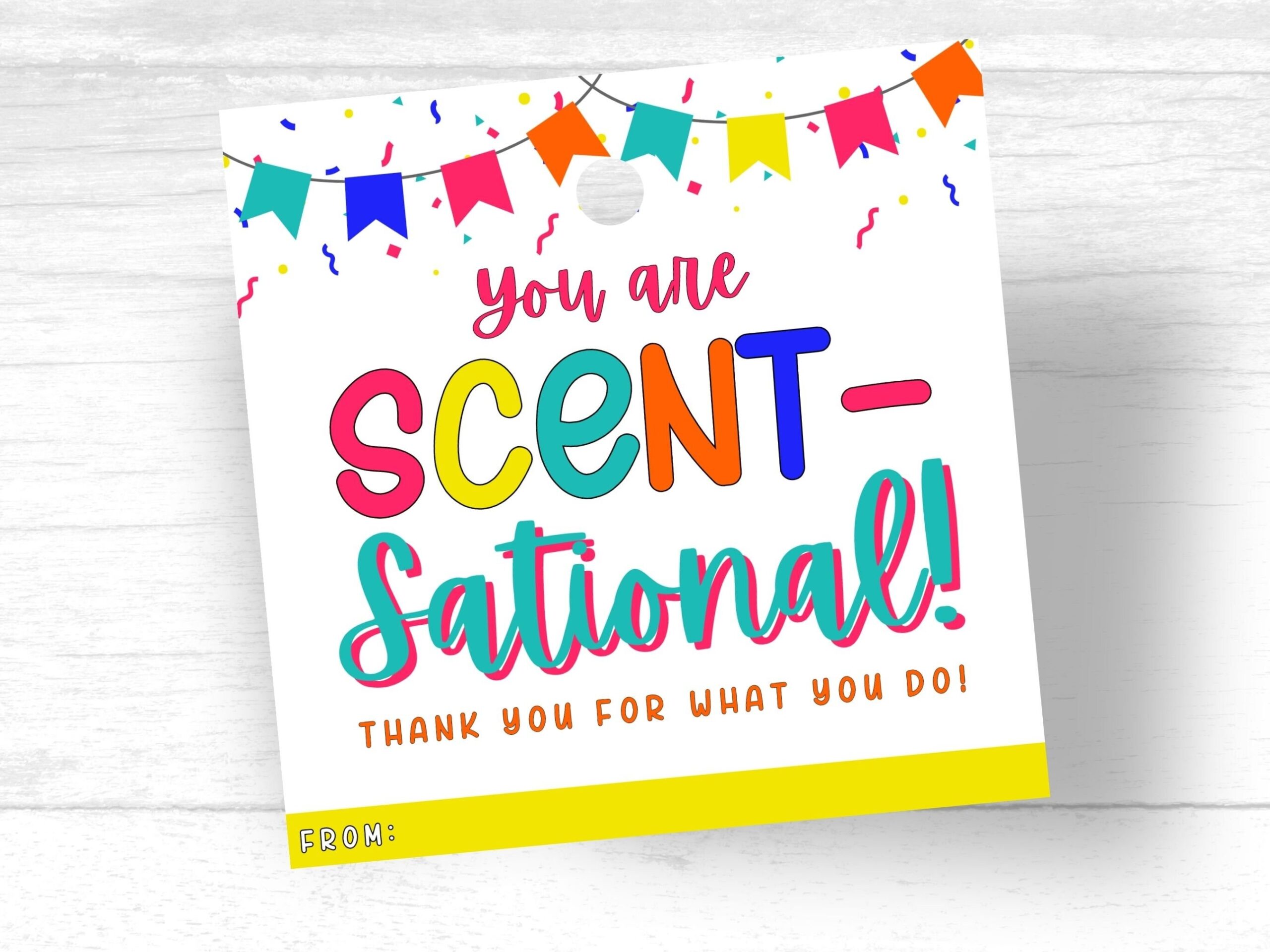 Candle Gift Tag Teacher Appreciation Scent sational Tag Candle Gift Staff Appreciation Scent Gift Tag Thank You Gift Tag Scentsational Tag Etsy