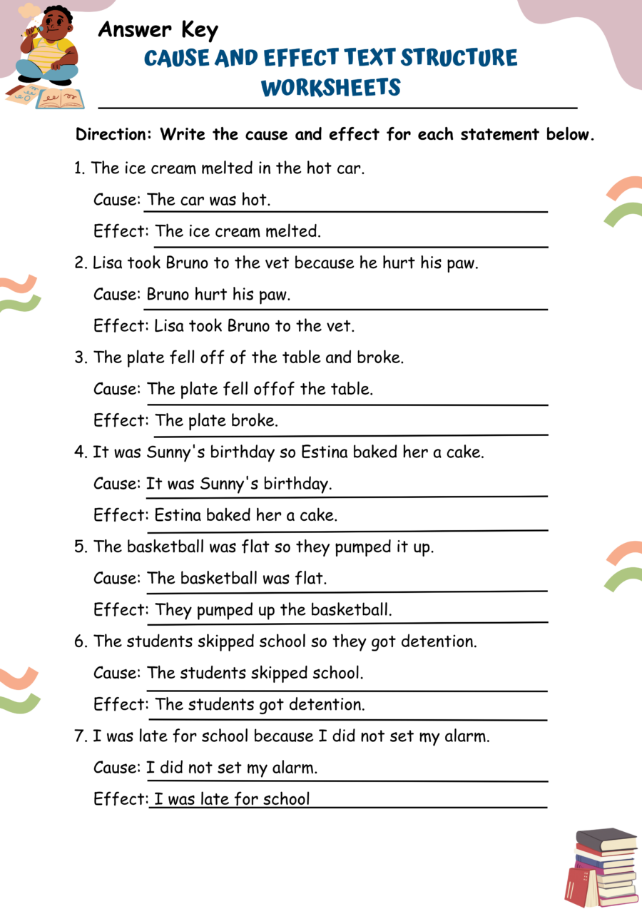 Free Printable Cause And Effect Worksheets