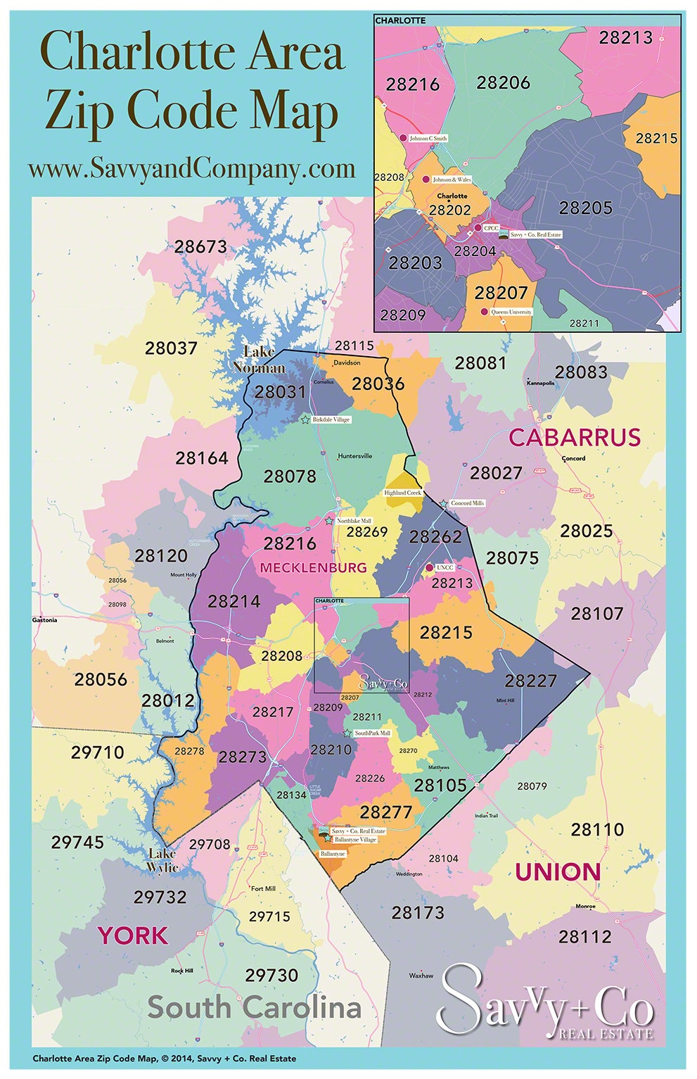 Charlotte NC Zip Code Map An Essential Guide Savvy Co Real Estate