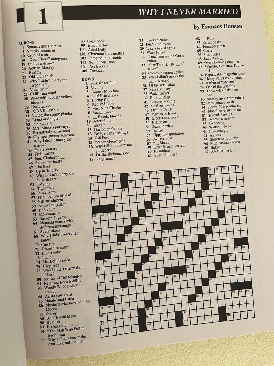 CHICAGO TRIBUNE SUNDAY CROSSWORD OMNIBUS WAYNE ROBERT WILLIAMS EBay