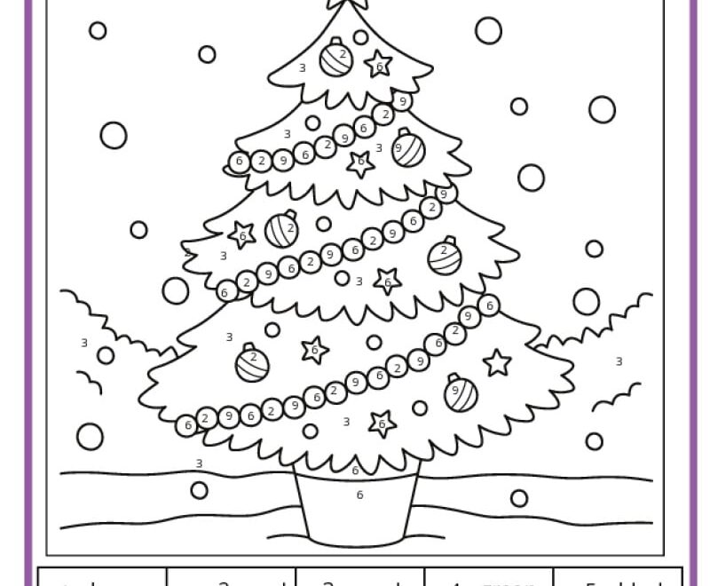 Christmas Color By Number Pages