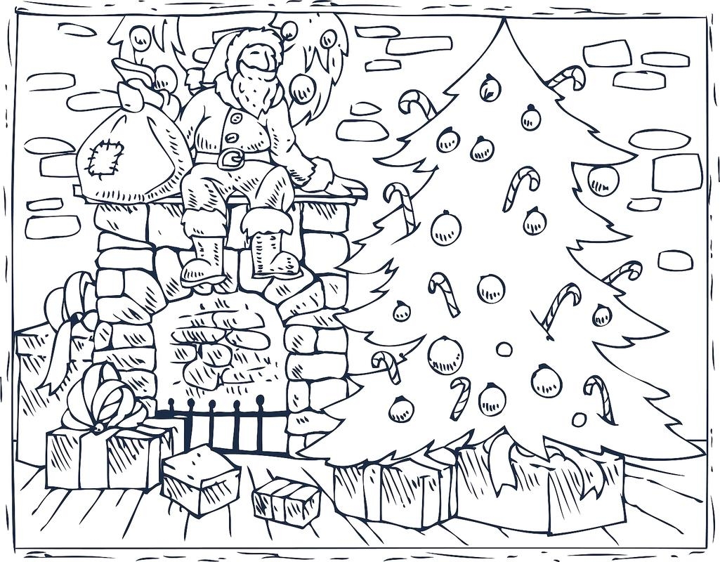 Full Page Christmas Printable Coloring Pages
