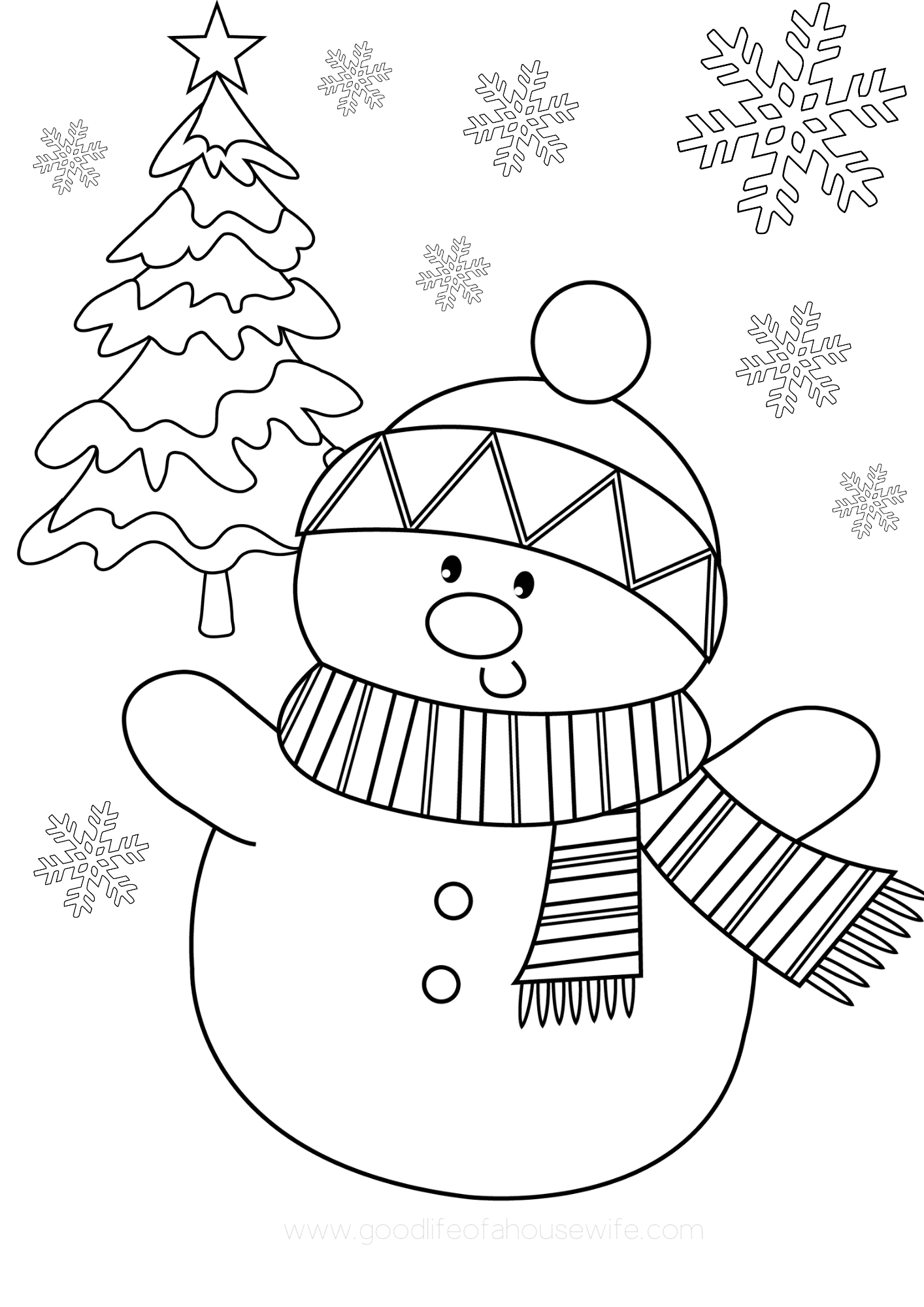 Christmas Coloring Pages Good Life Of A Housewife
