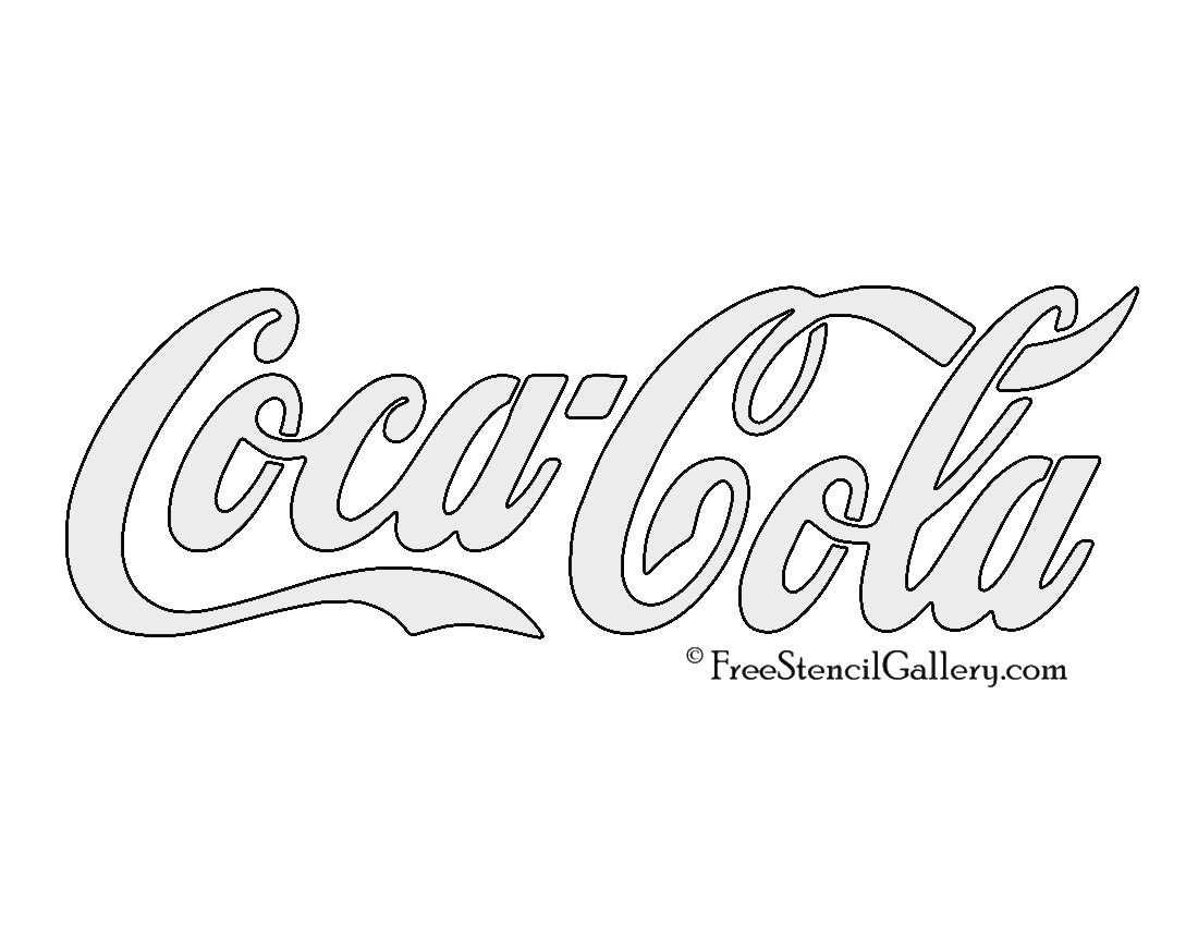 Coca Cola Logo Stencil Free Stencil Gallery