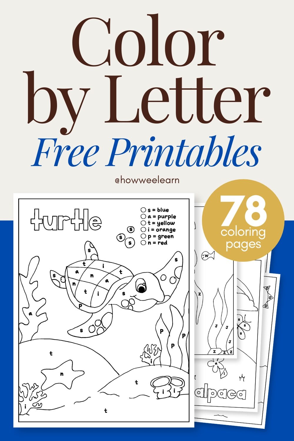 Color By Letter Free Printables