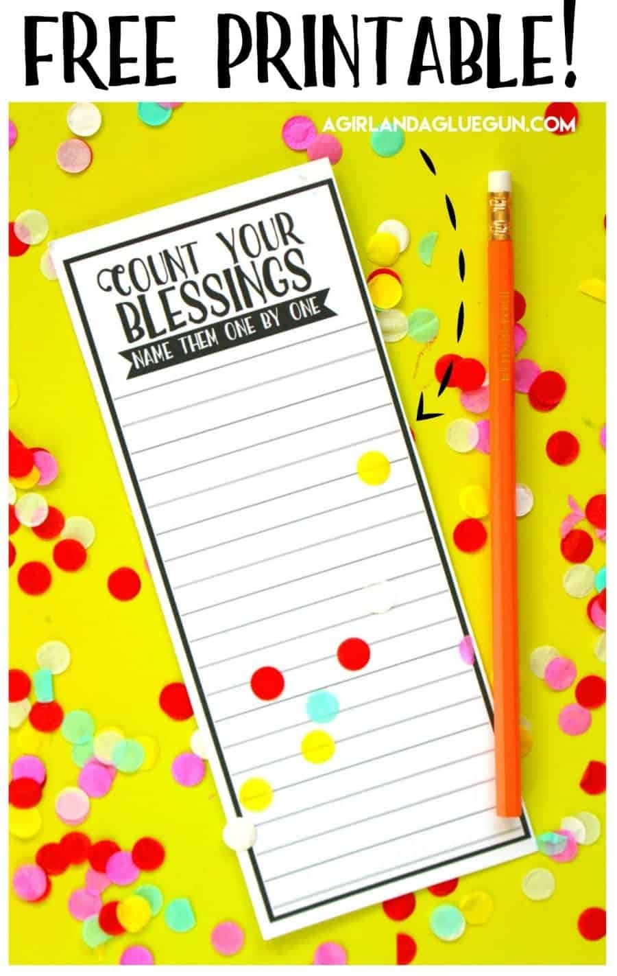 Count Your Blessings Printable A Girl And A Glue Gun
