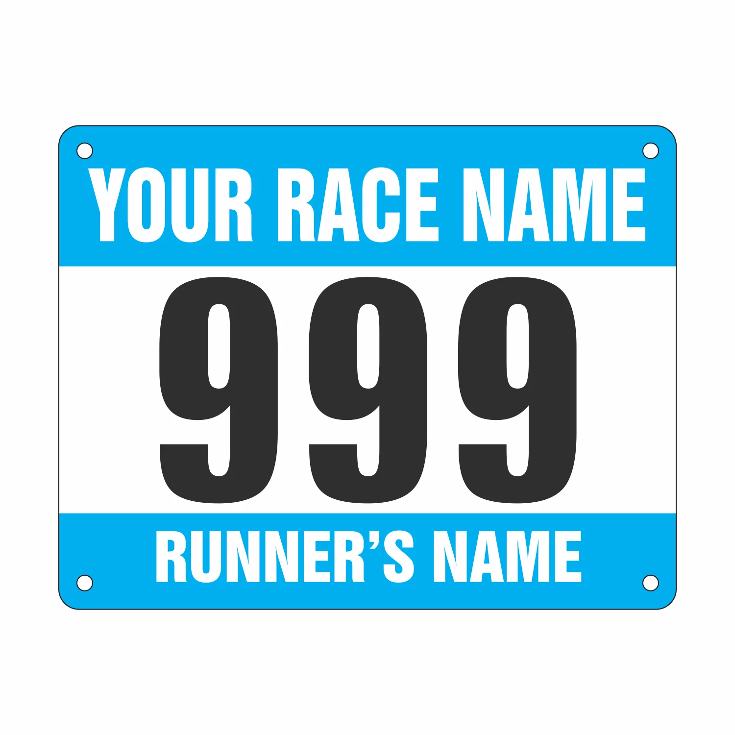 Free Printable Running Bib Template