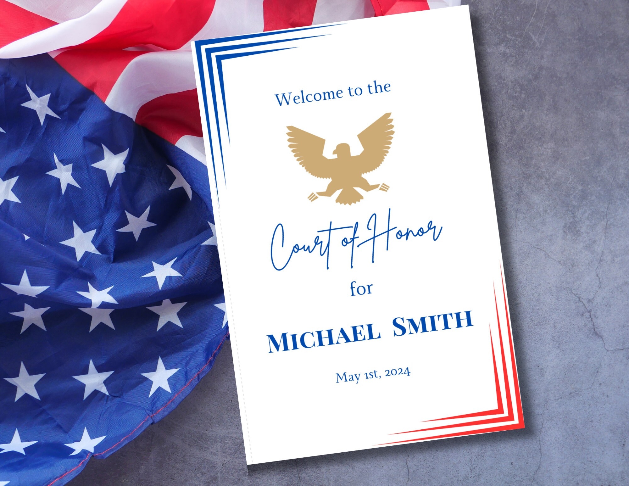 Customizable Printable Court Of Honor Program For Individual Etsy