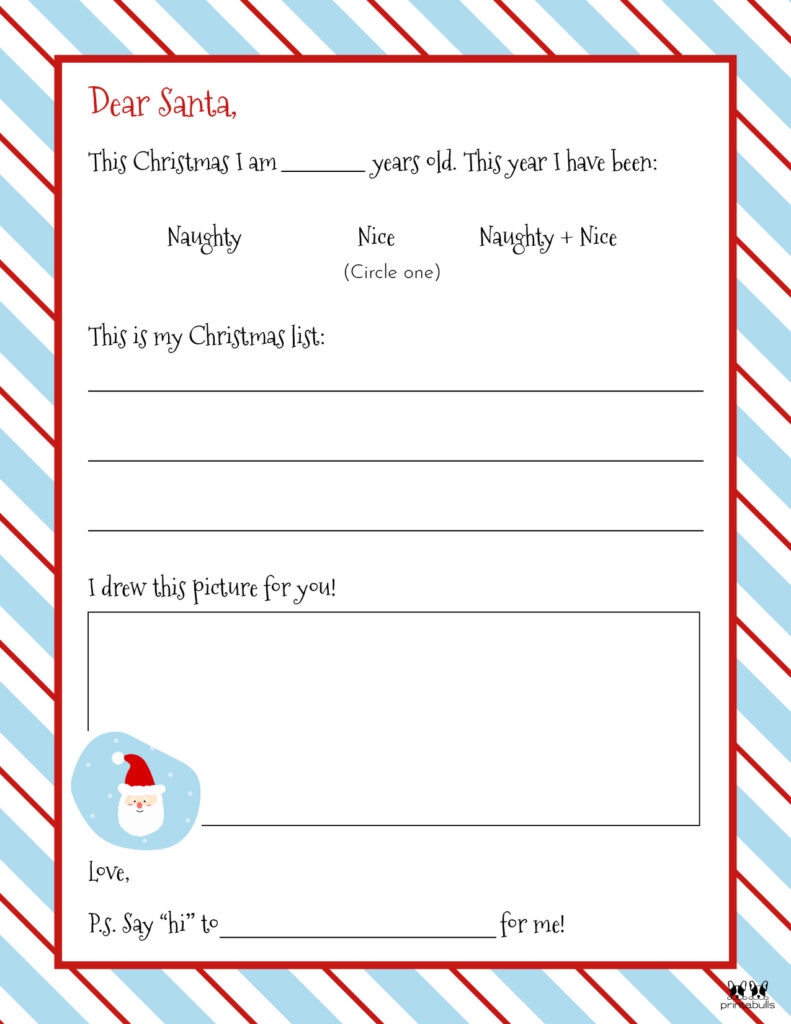 Dear Santa Letter Printables FREE Printabulls