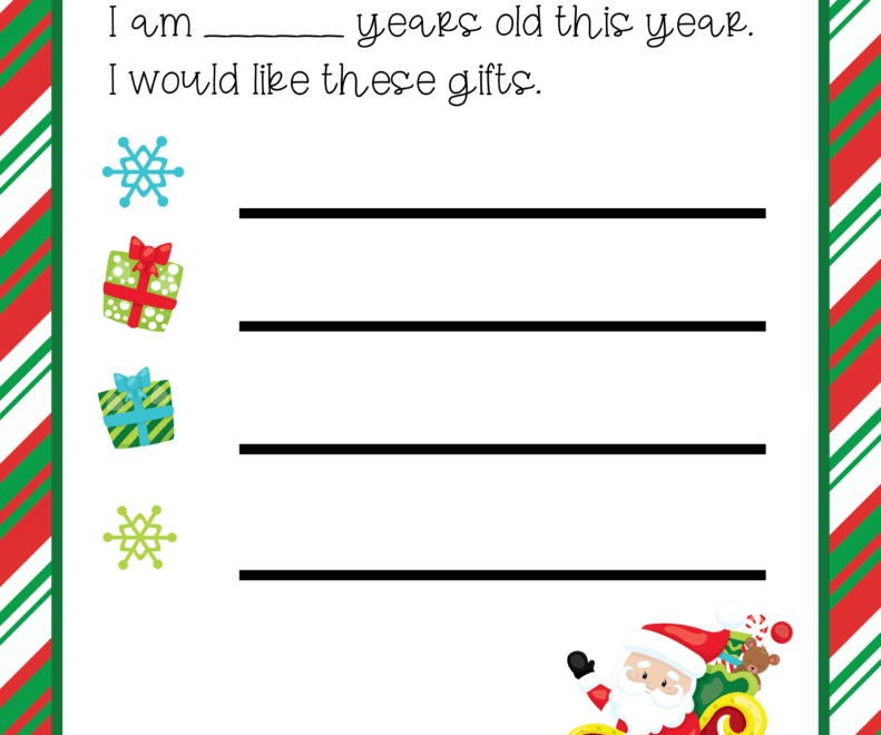 Dear Santa Wish List Printable Free Downloadable Template For Kids Sunny Sweet Days
