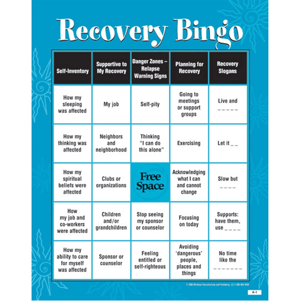Developing Support Recognizing Danger Zones Recovery Skills Bingo Game