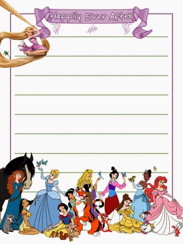 Disney Princess Free Printable Notebook Oh My Fiesta In English
