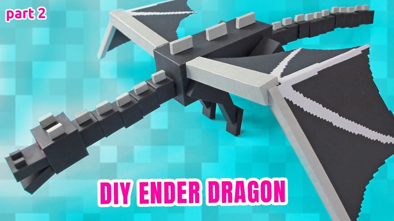 DIY Minecraft Ender Dragon From Scratch part 2 Minecraft Papercraft Ender Dragon Paper Crafts YouTube