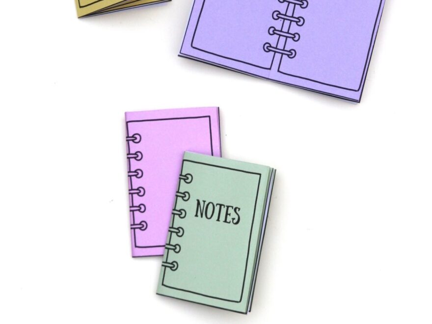 DIY Mini Notebooks Using One Sheet Of Paper Free Template Gathering Beauty