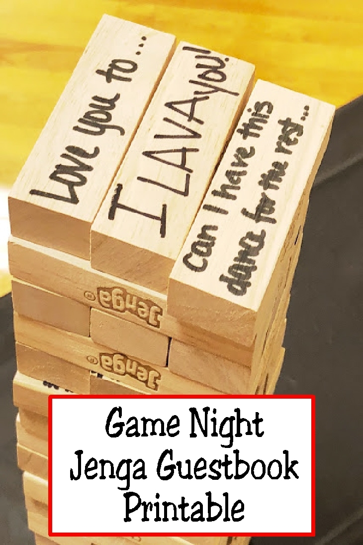 Build Memories Sign A Jenga Piece Printable Free