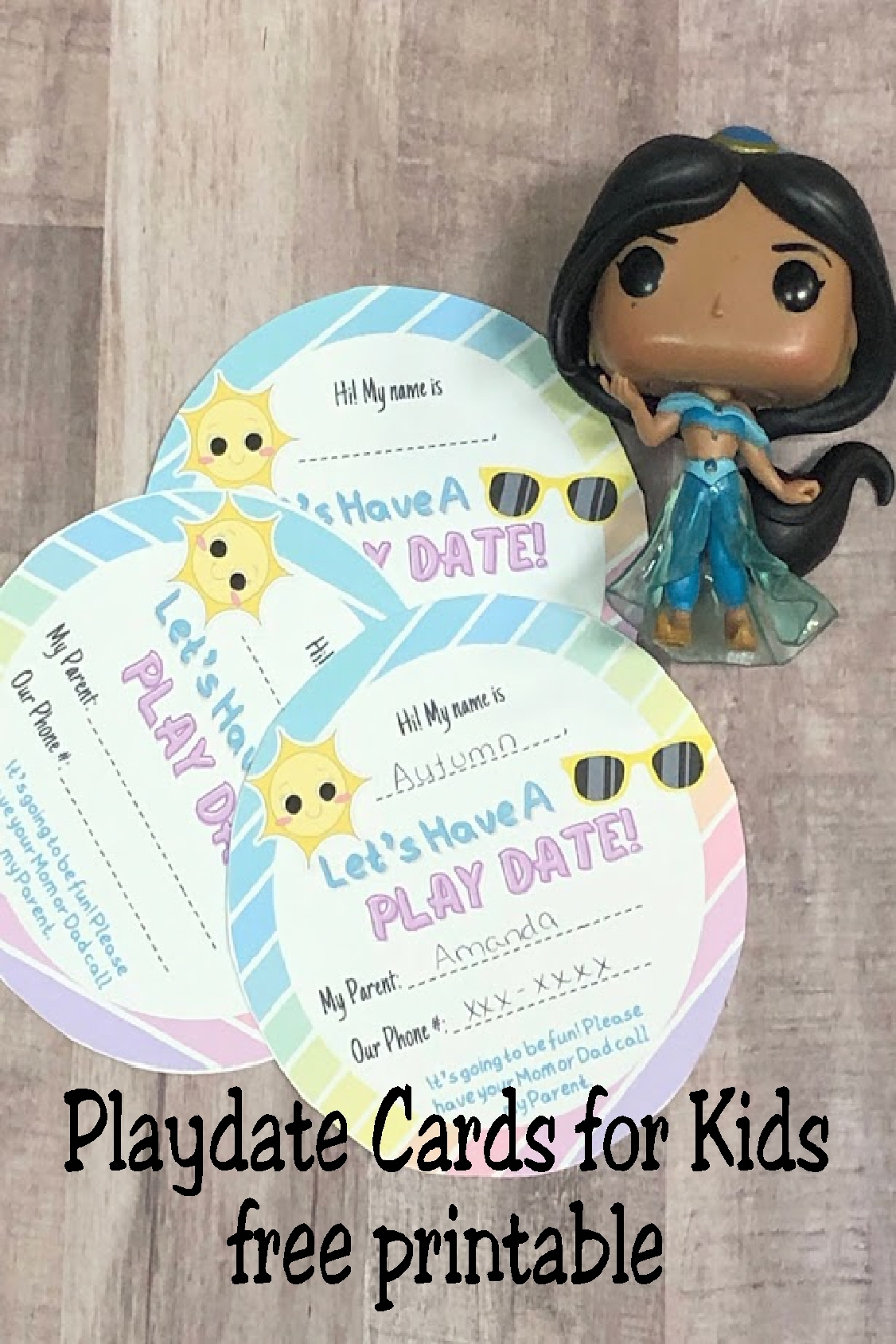 DIY Party Mom Playdate Cards For Kids Free Printable