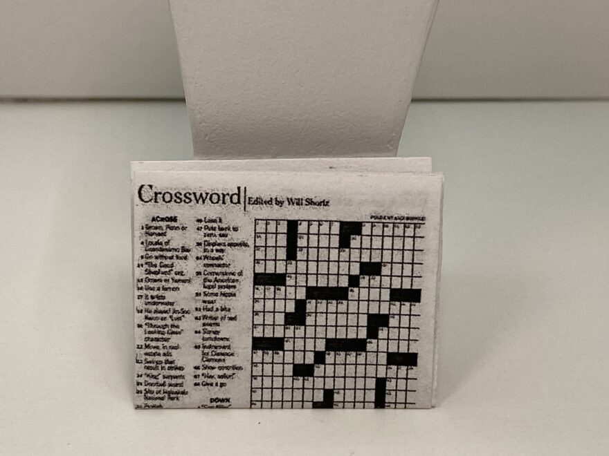 Dollhouse Miniature Crossword Puzzle Game Newspaper Kitchen Table Den Game 1 12 Scale Accessories Diorama Room Box Etsy