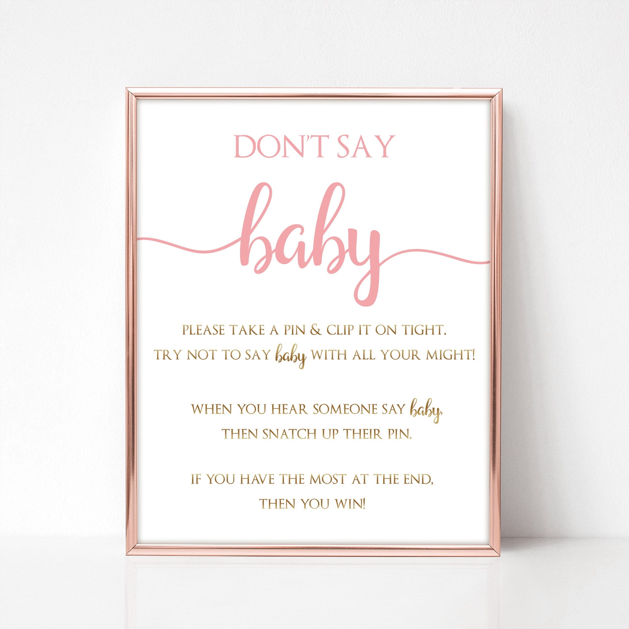DonT Say Baby Sign Free Printable