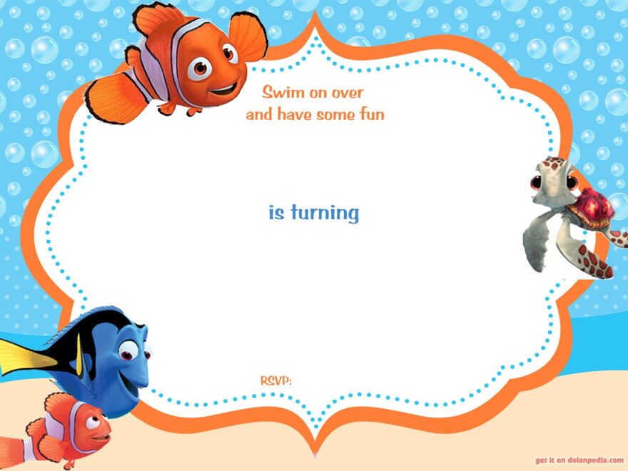 Download Now FREE Template Free Printable Finding Nemo Birthday Invitation Finding Nemo Birthday Invitations Finding Nemo Invitations Finding Nemo Birthday