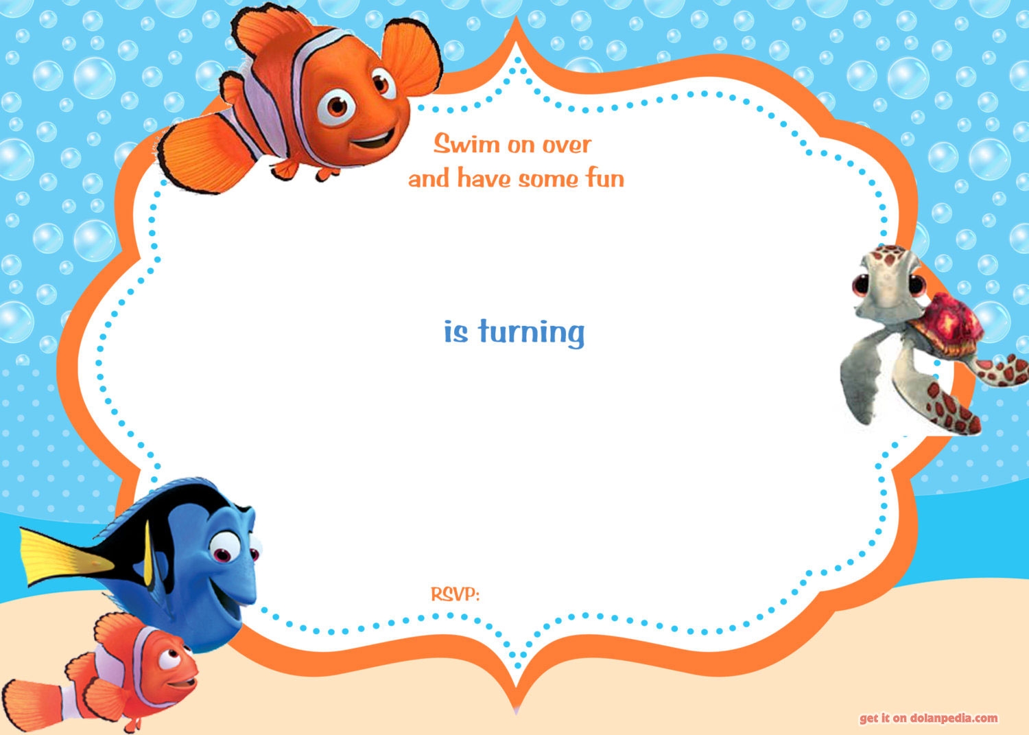 Download Now FREE Template Free Printable Finding Nemo Birthday Invitation Finding Nemo Birthday Invitations Finding Nemo Invitations Finding Nemo Birthday