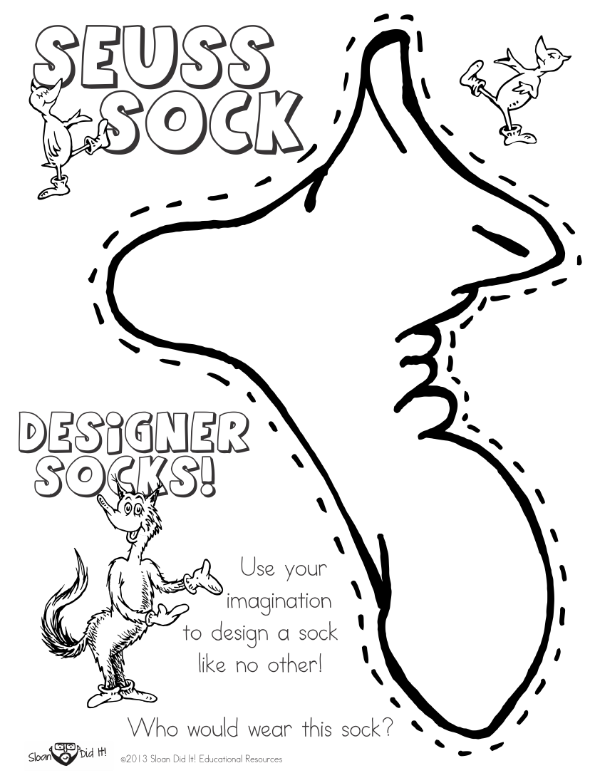 Dr Seuss Fox In Socks Coloring Pages Designer Socks Free Printable Coloring Pages
