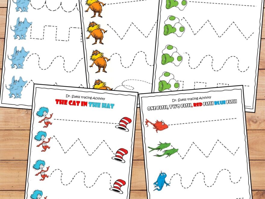 Dr Seuss Tracing Activity For Read Across America Week For Pre k Zippi Kids