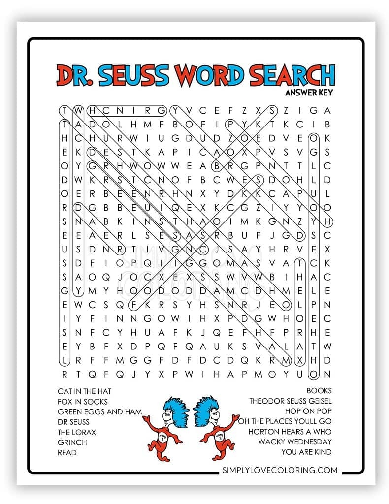 Dr Seuss Word Search Printables Free PDF Downloads Simply Love Coloring
