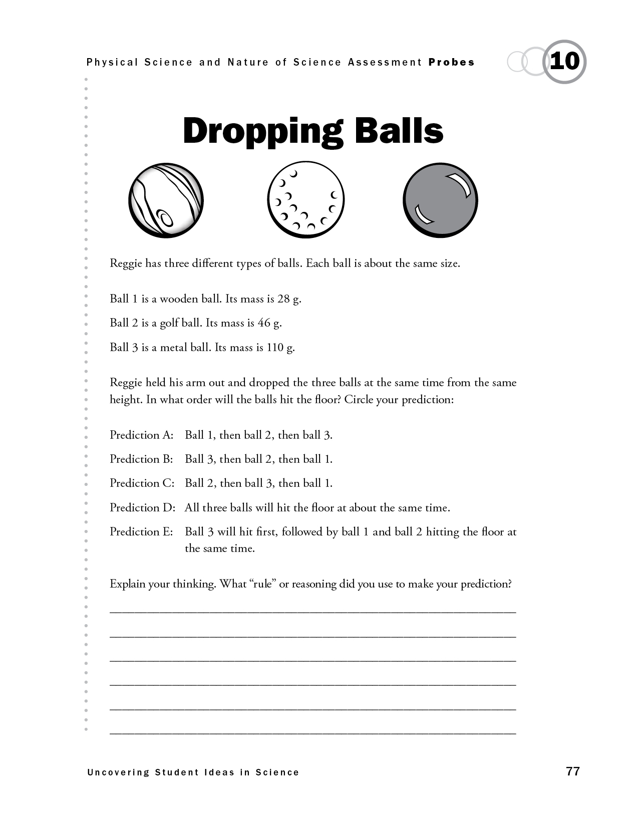 Gravity Second Grade Printable Assessment