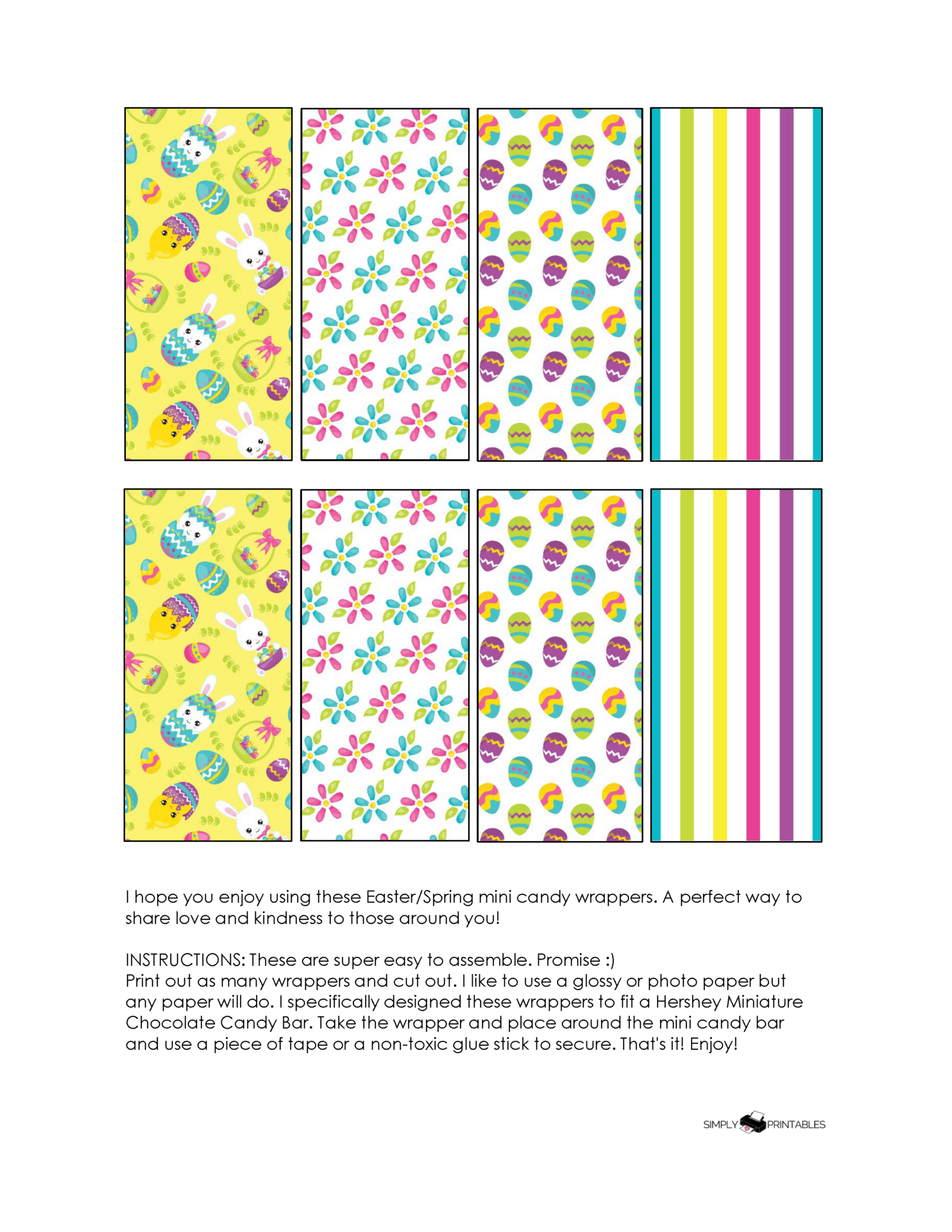 Easter Candy Bar Wrapper Archives Simply Love Printables